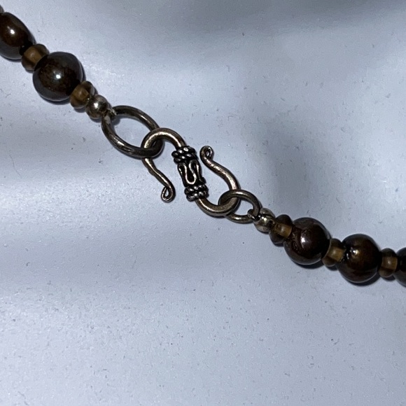 Fresh Water Pearls & Faceted Yellow Agate Pendant Necklace 925 Hook Closure - Picture 10 of 10